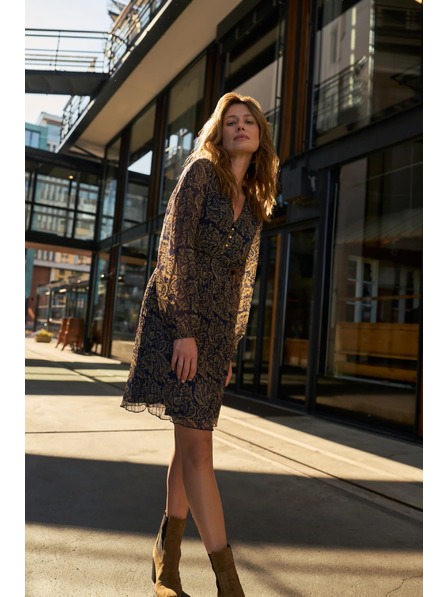 Moodo Mintás sötétkék ruha Moodo