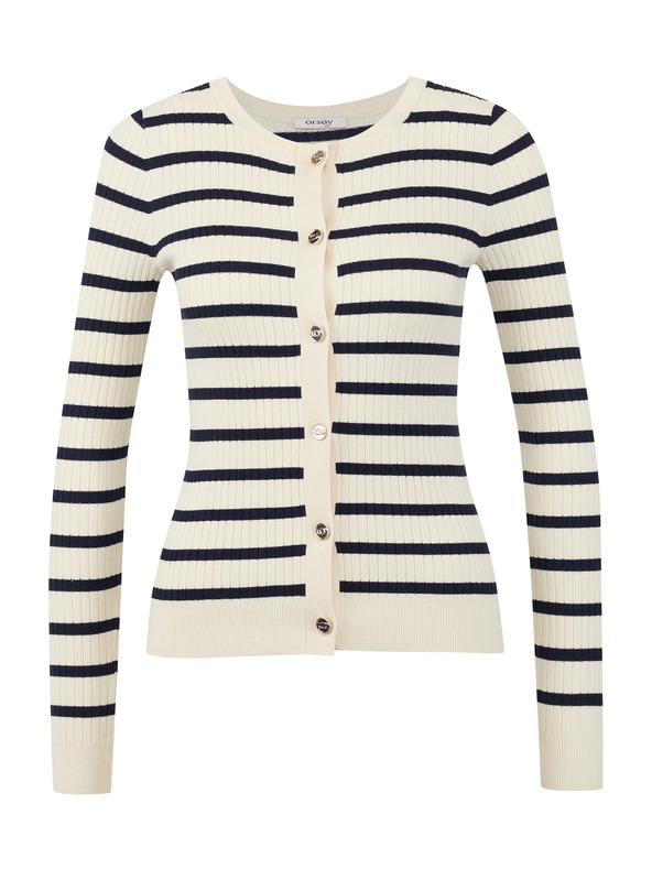 Orsay ORSAY krémszínű női csíkos kardigán