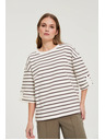 Moodo Fehér csíkos pulóver Moodo