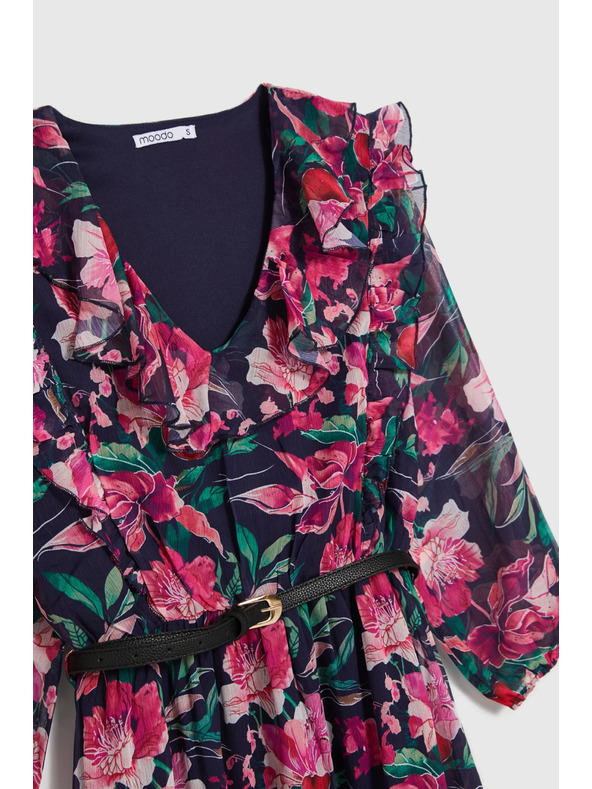 Moodo Sötétkék virágos ruha Moodo