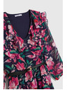 Moodo Sötétkék virágos ruha Moodo