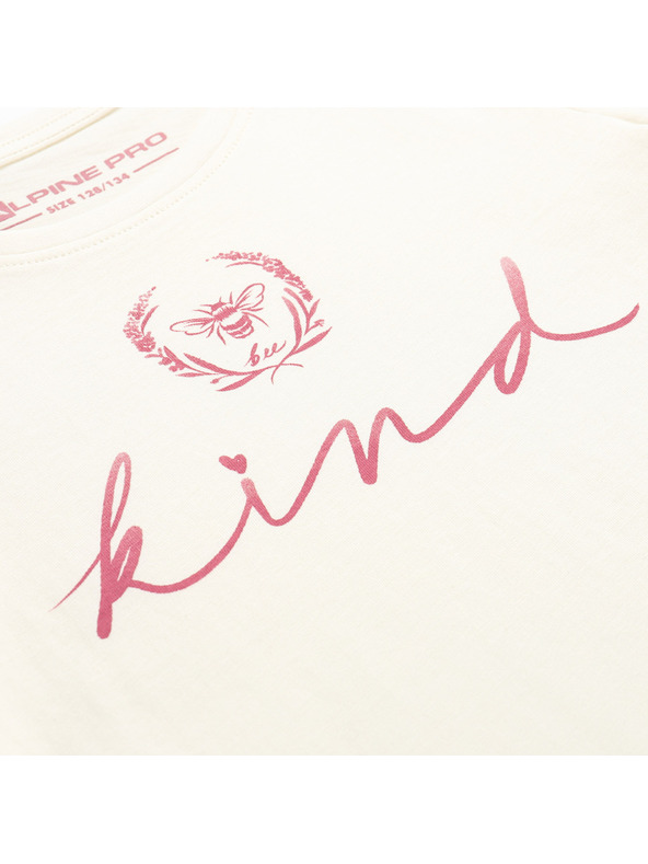 ALPINE PRO Gyerek póló bio pamutból ALPINE PRO ECOMO 2 creme variáns pa