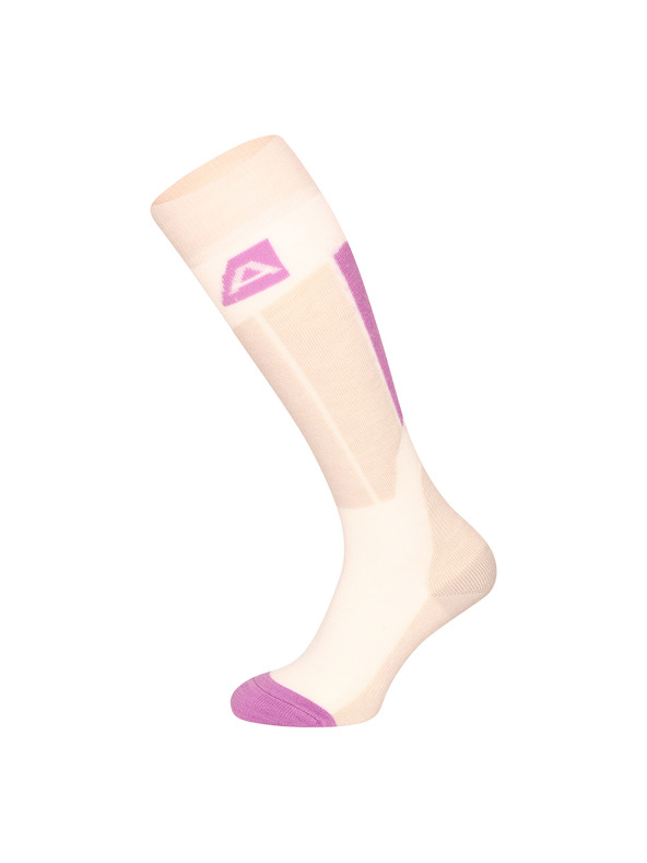 ALPINE PRO Fehér és bézs színű női merinó gyapjú zokni ALPINE PRO Rode