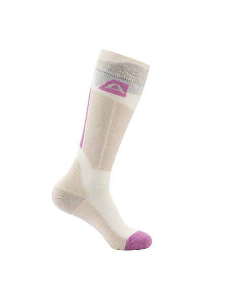 ALPINE PRO Fehér és bézs színű női merinó gyapjú zokni ALPINE PRO Rode