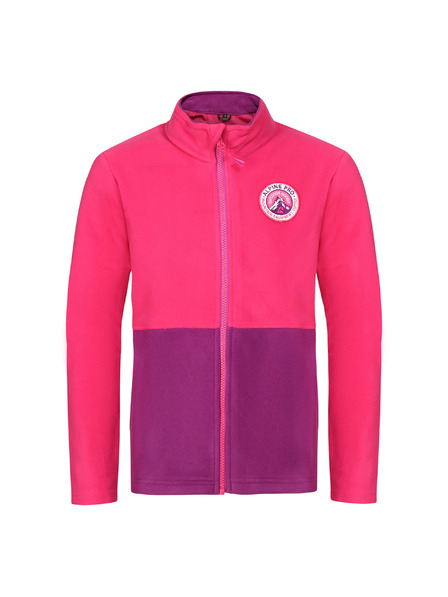 ALPINE PRO Lila és rózsaszín gyerek fleece melegítőfelső ALPINE PRO SIUSO