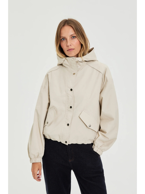 Moodo Kabát kapucnival bézs Moodo