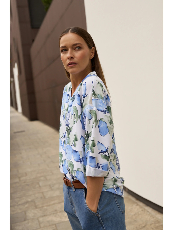 Moodo Kapucni virágmintával kék Moodo