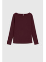 Moodo Alakformáló blúz hosszú ujjakkal bordó Moodo