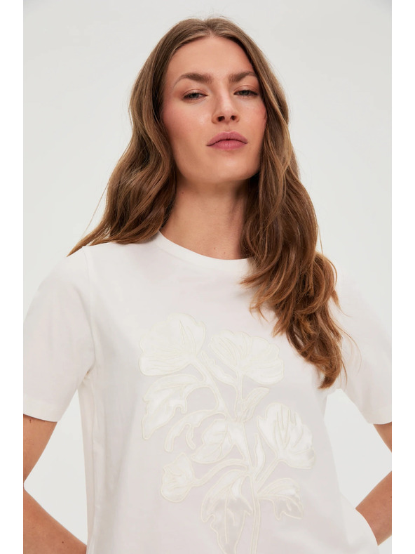 Moodo Díszített blúz fehér Moodo