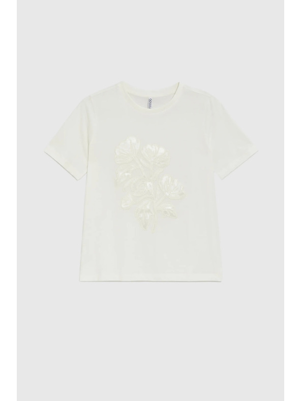 Moodo Díszített blúz fehér Moodo