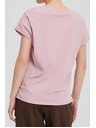 Moodo Pamut póló V nyakkivágással világos rózsaszín Moodo