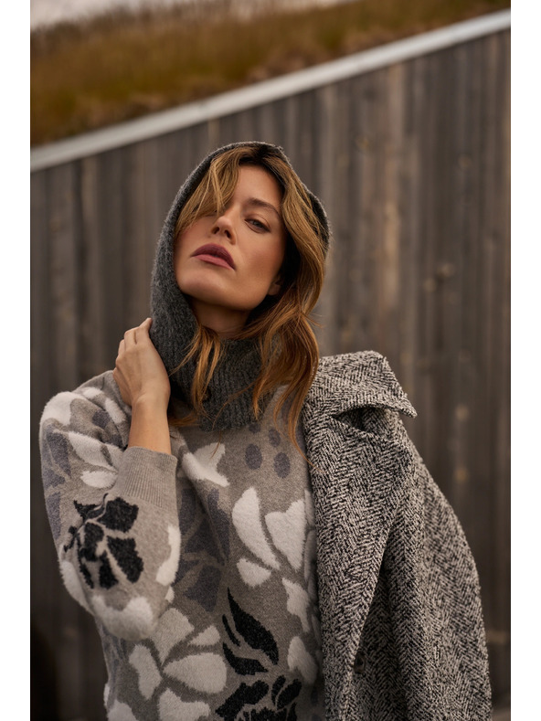 Moodo Kötött kapucni szürke Moodo