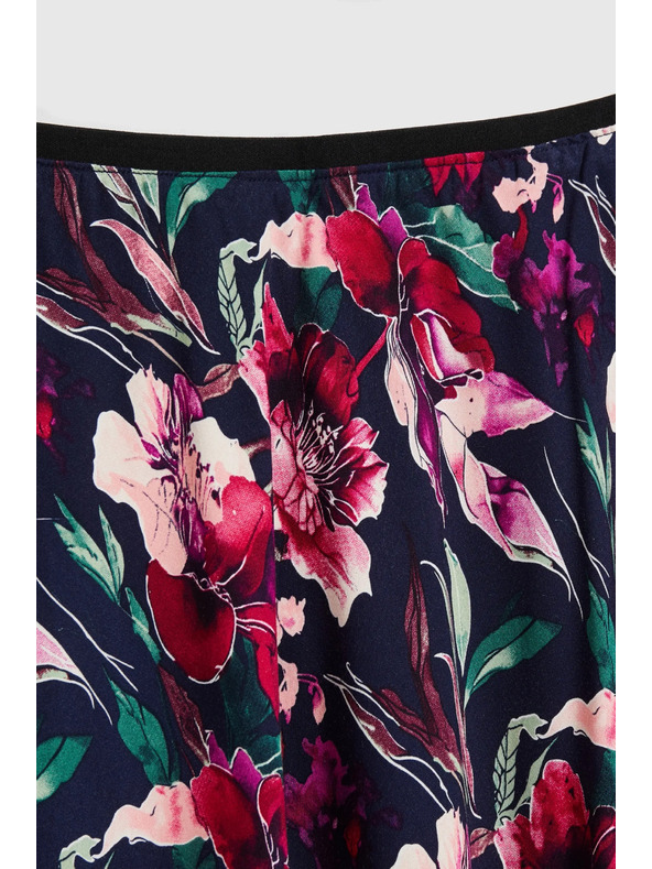 Moodo Virágos szoknya sötét kék Moodo