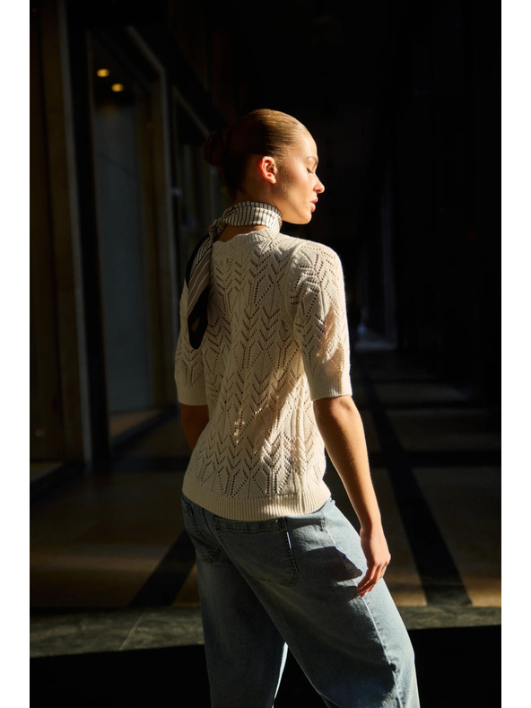 Moodo Azúr pulóver homokszín Moodo