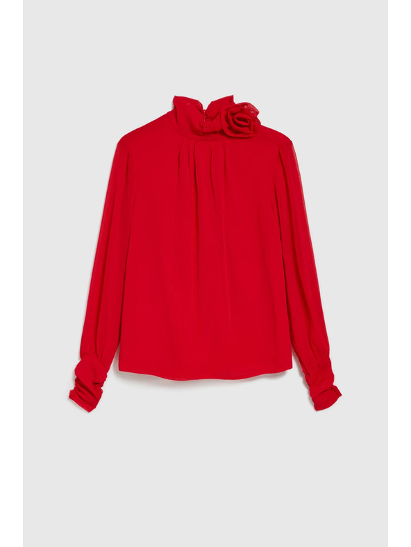 Moodo Elegáns ing díszítő rózsával piros Moodo