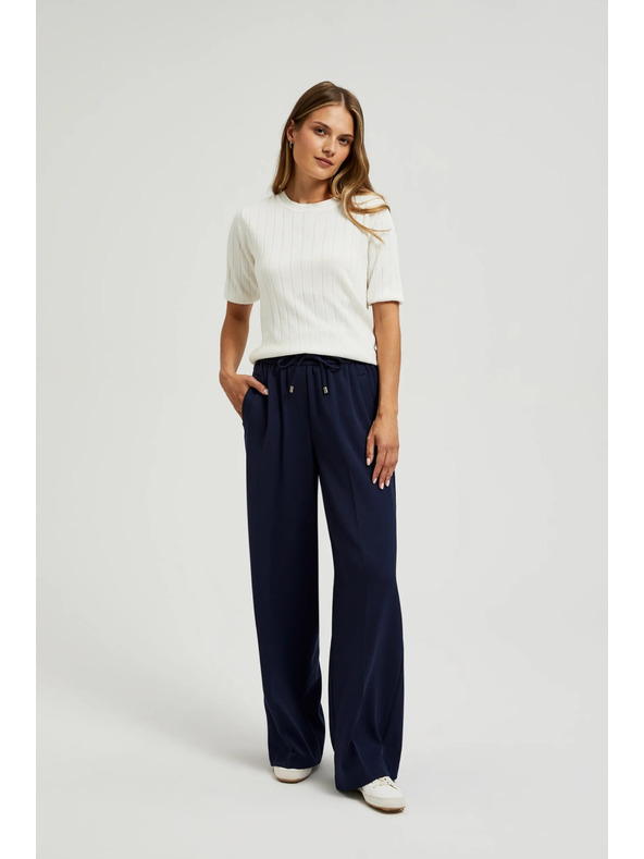 Moodo Viszkóz pulóver fém szállal fehér Moodo