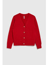 Moodo Gombos kardigan rózsa formájú gombokkal piros Moodo