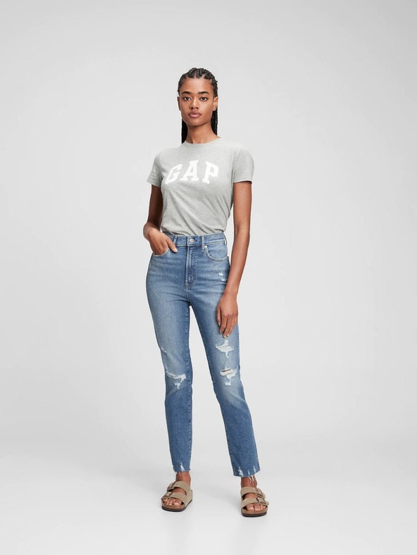 GAP Nadrágok slim High Rise Destructed Vintage GAP