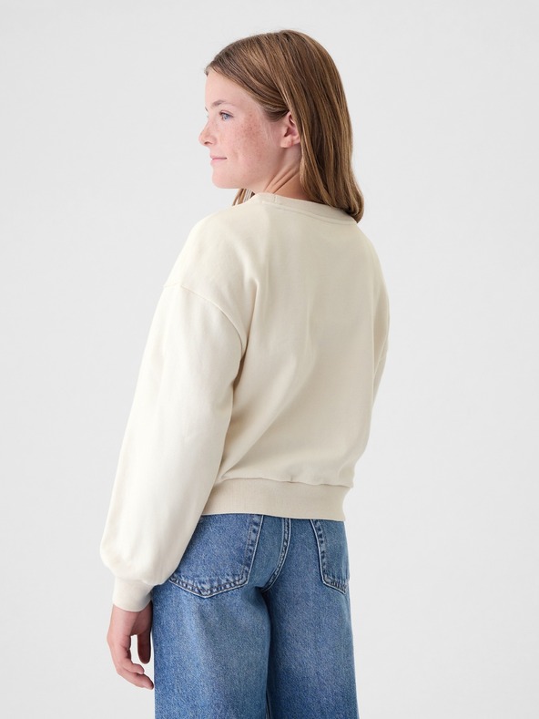 GAP Gyerek pulóver logóval és fleece béléssel GAP