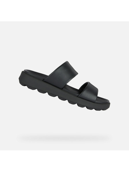 Geox Fekete férfi bőr Geox Spherica papucsok