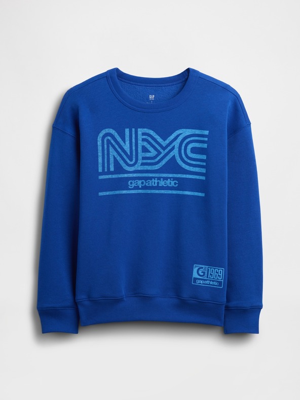 GAP Gyerek pulóver logóval és fleece béléssel GAP