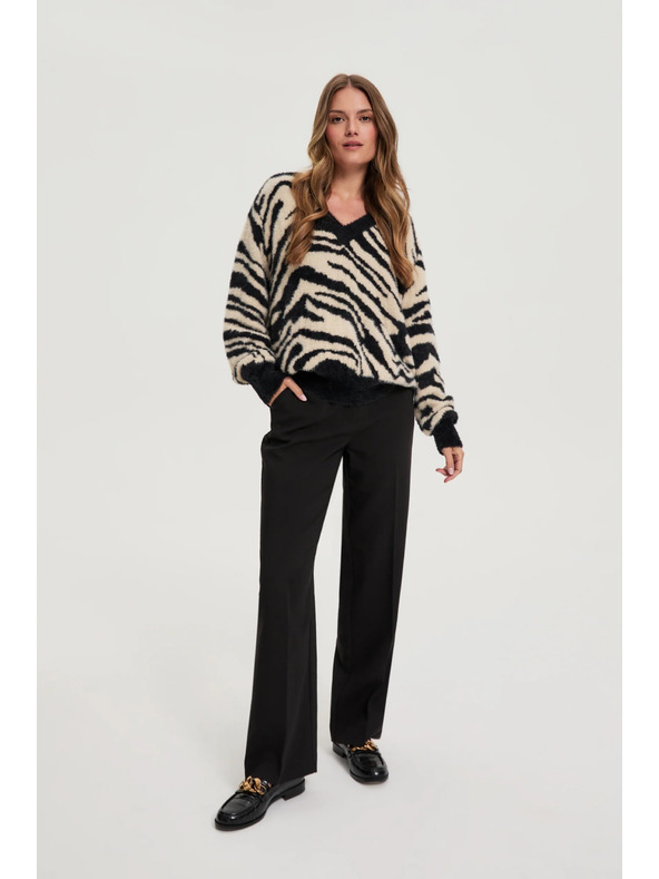 Moodo Mintás pulóver fekete Moodo