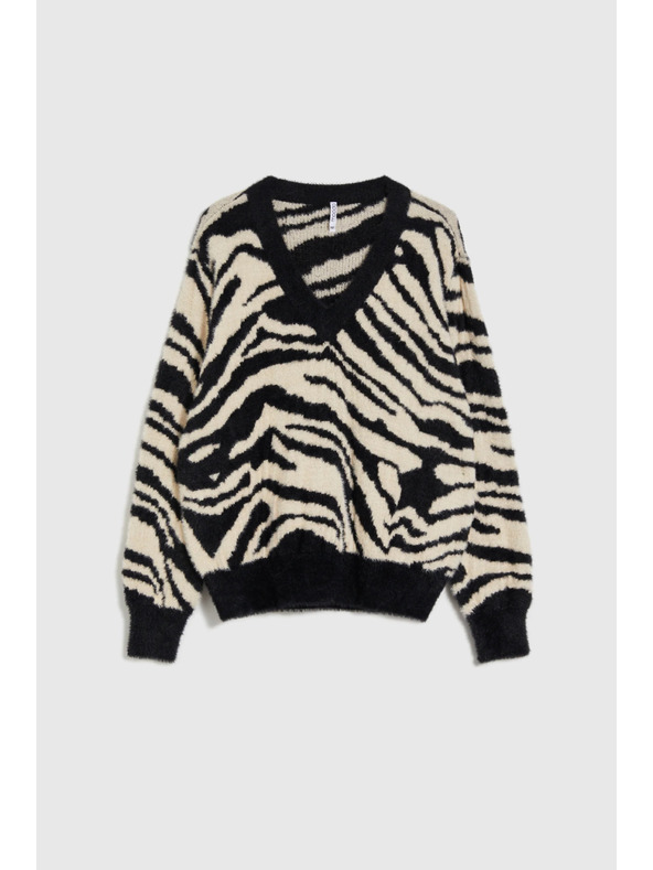 Moodo Mintás pulóver fekete Moodo