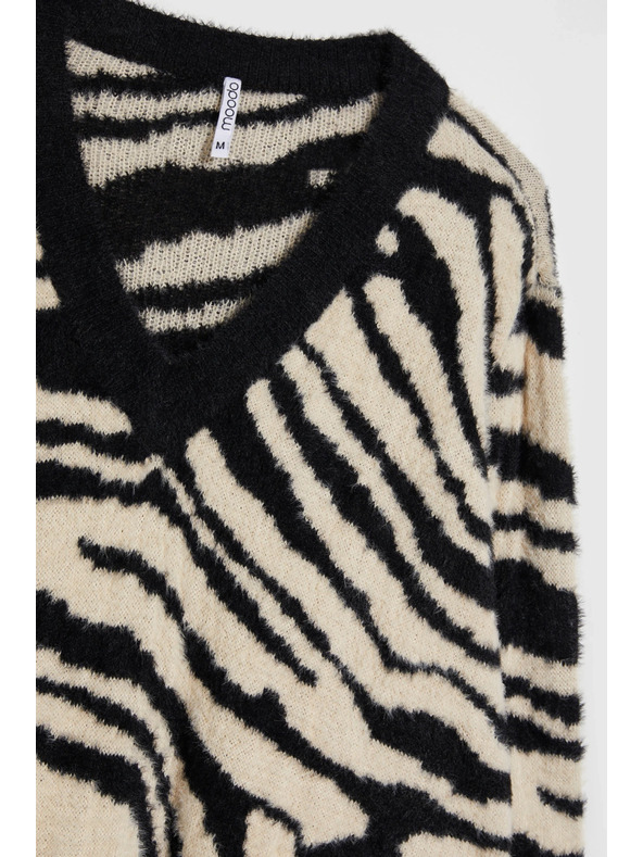 Moodo Mintás pulóver fekete Moodo