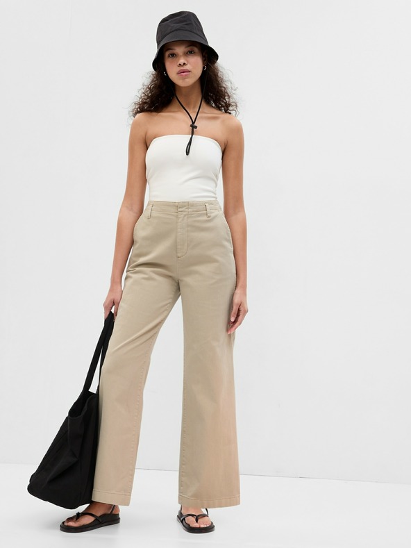 GAP Mid Rise loose khaki nadrág GAP