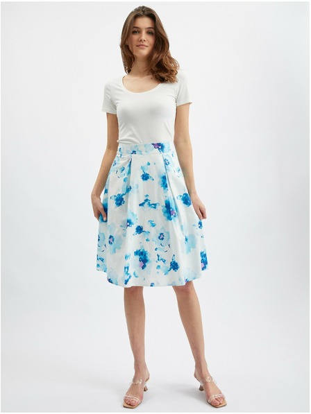 Orsay ORSAY kék-fehér női virágmintás szoknya