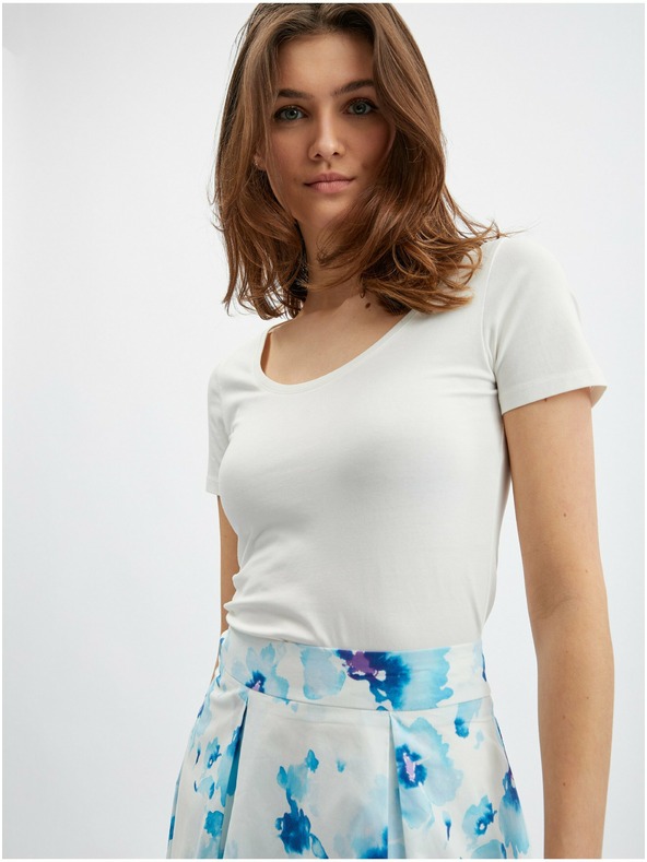 Orsay ORSAY kék-fehér női virágmintás szoknya