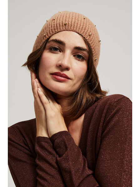 Moodo Kötött sapka gyöngyös díszítéssel Moodo