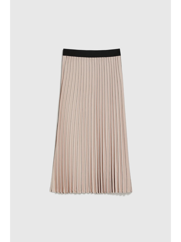 Moodo Pliszírozott szoknya bézs Moodo