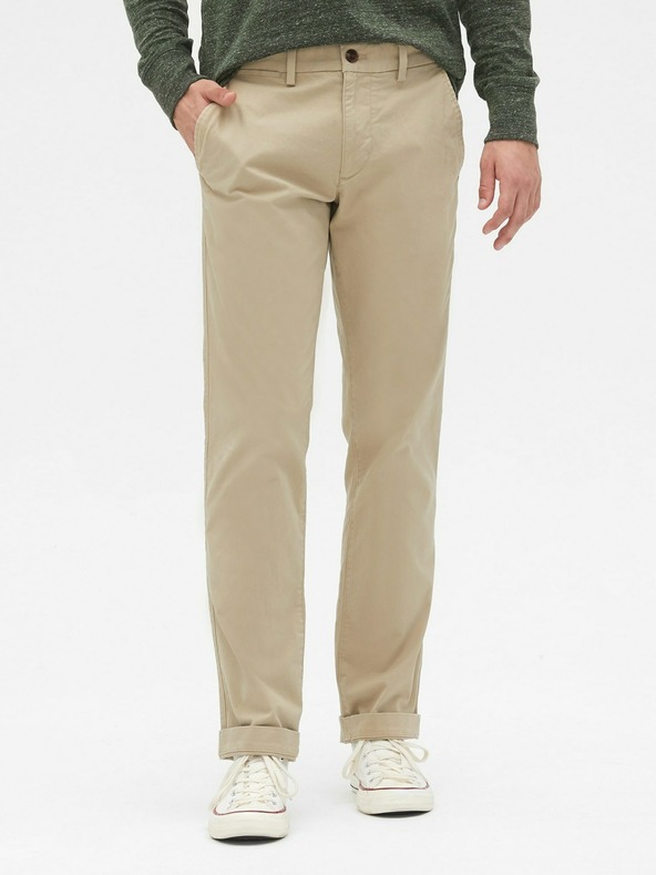 GAP Khaki nadrág straight GapFlex-szel GAP