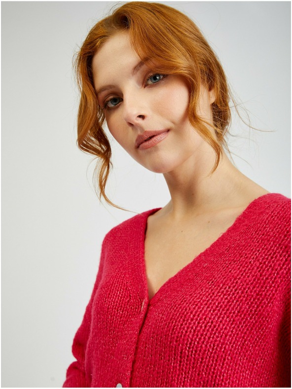 Orsay ORSAY sötétrózsaszín lezser női kardigán