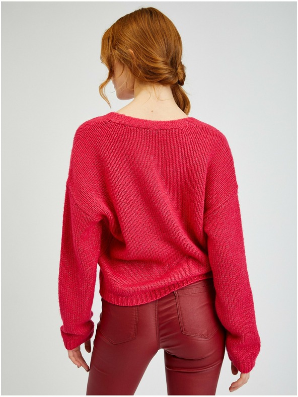 Orsay ORSAY sötétrózsaszín lezser női kardigán