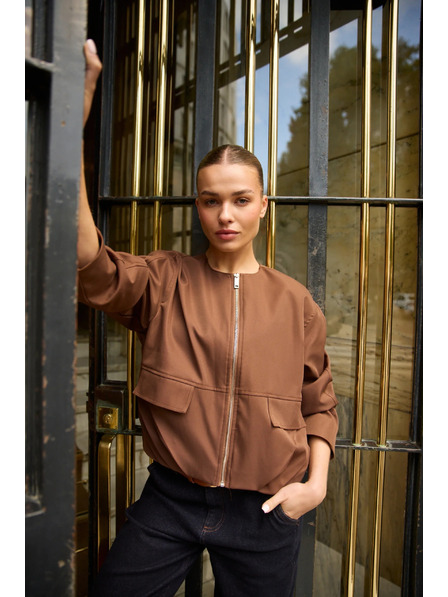 Moodo Rövid kabát barna Moodo