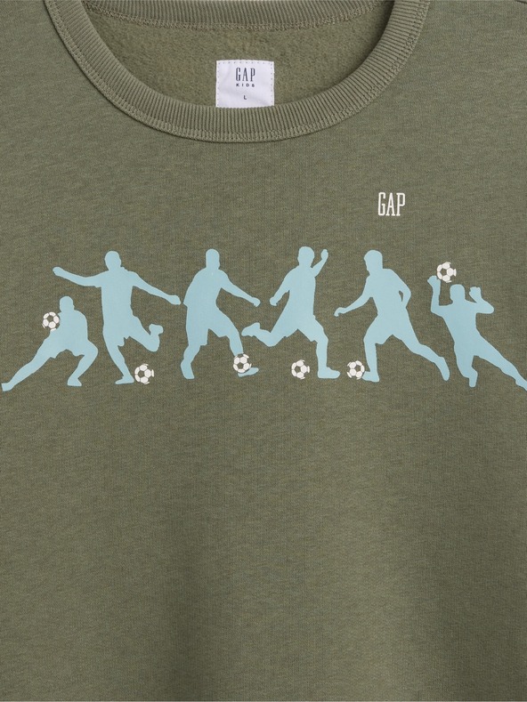 GAP Gyerek pulóver logóval és fleece béléssel GAP