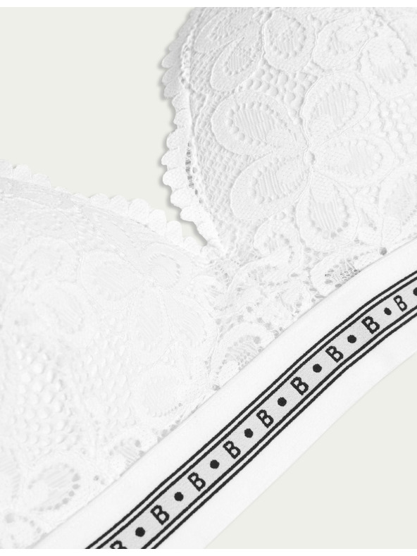 Marks & Spencer Cleo dekoltázs melltartó csipkével, csontmerevítés nélkül Marks & Spencer fehér