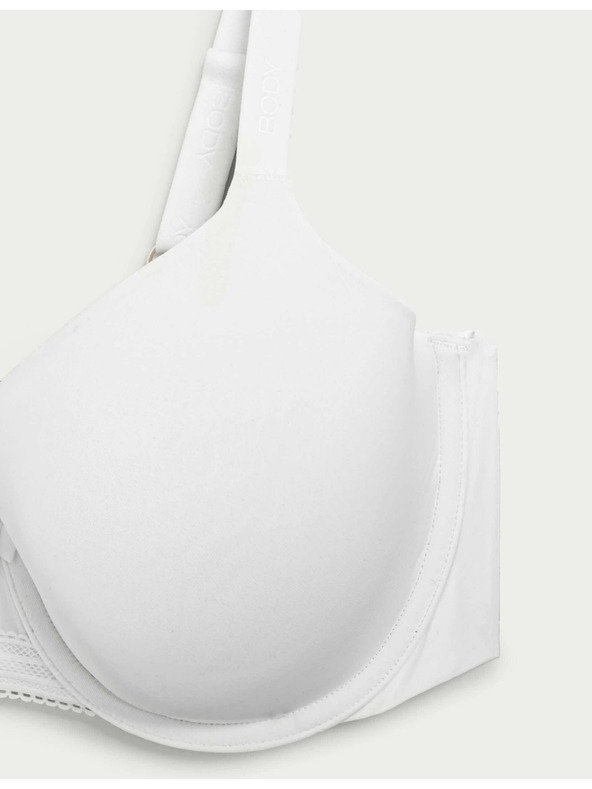 Marks & Spencer Fehérbetétes melltartó teljes kosarakkal, 4-es méret, 4-es méret, merevítővel és teljes kosarakkal, 4-es méret, merevítővel és teljes kosarakkal. A-E Marks & Spencer fehér