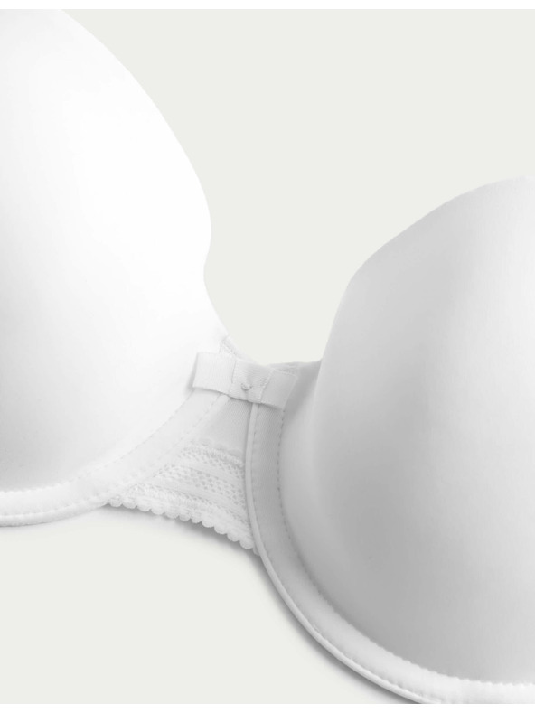 Marks & Spencer Fehérbetétes melltartó teljes kosarakkal, 4-es méret, 4-es méret, merevítővel és teljes kosarakkal, 4-es méret, merevítővel és teljes kosarakkal. A-E Marks & Spencer fehér