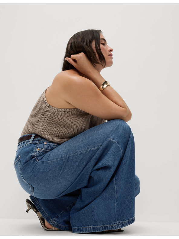 Marks & Spencer Sötétkék női széles farmernadrág Marks & Spencer