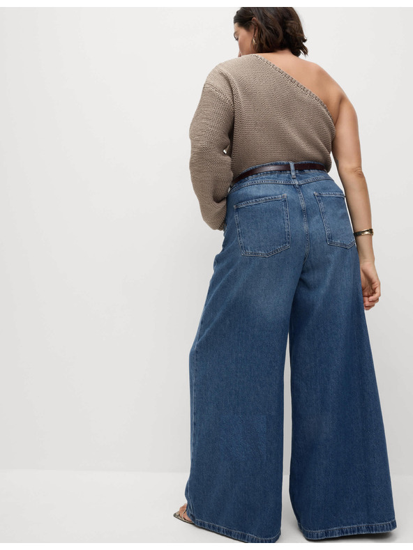 Marks & Spencer Sötétkék női széles farmernadrág Marks & Spencer