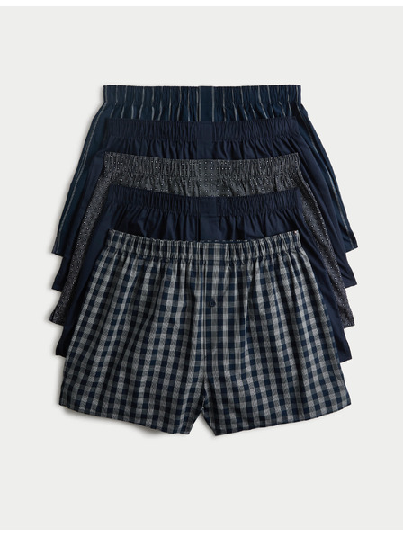 Marks & Spencer Öt darabos férfi rövidnadrág készlet sötétkék és sötétszürke színben Marks Spencer