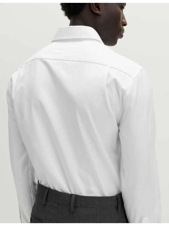 Marks & Spencer Marks & Spencer keskeny szabású luxus pamut póló dupla mandzsettával, fehér színben.