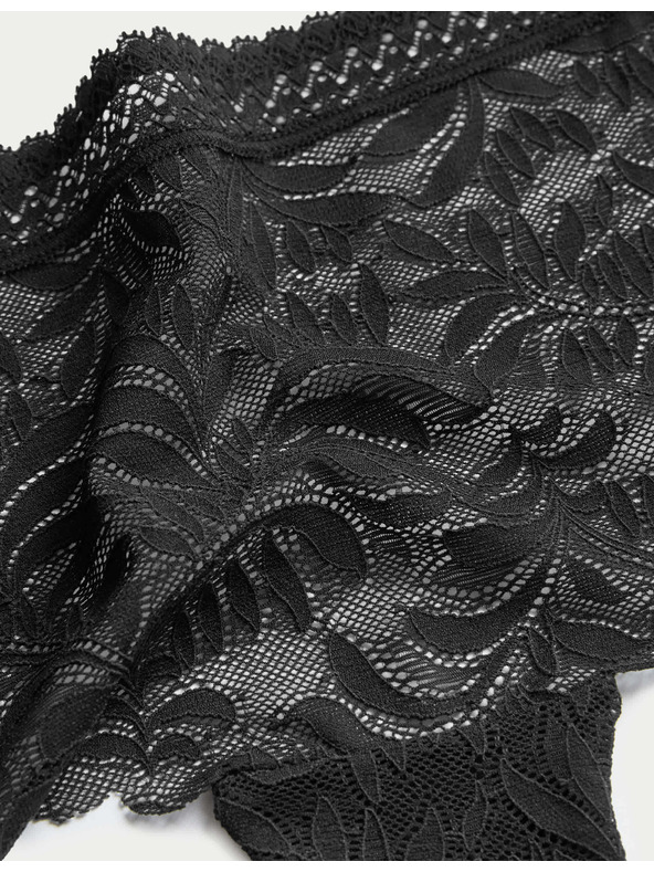 Marks & Spencer Három darabos női csipkebugyi készlet Flexifit™ technológiával, fekete színben a Marks & Spencer-től.