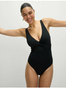 Marks & Spencer Nyakkivágású hasformáló fürdőruha Marks & Spencer fekete