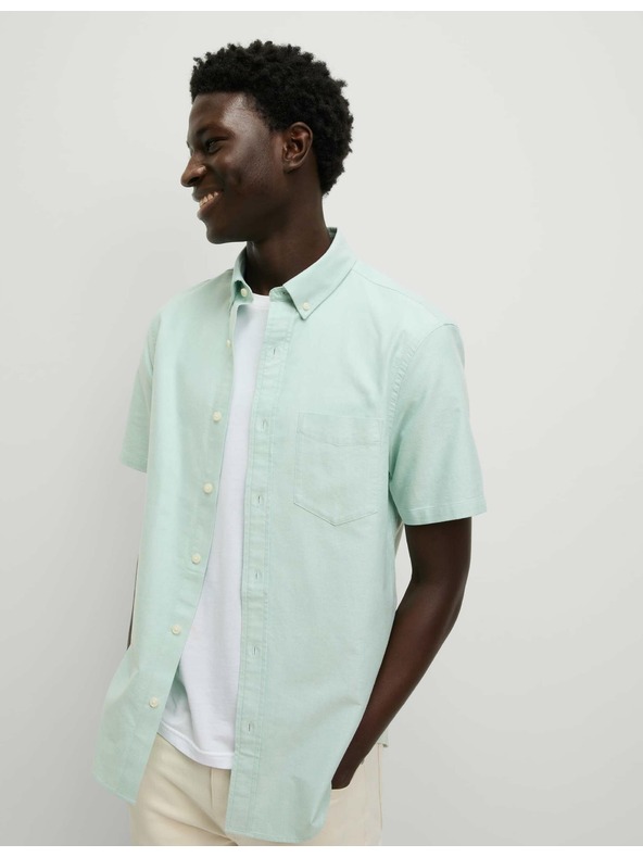 Marks & Spencer Oxford színű tiszta pamut ing The Ultimate Marks & Spencer zöld