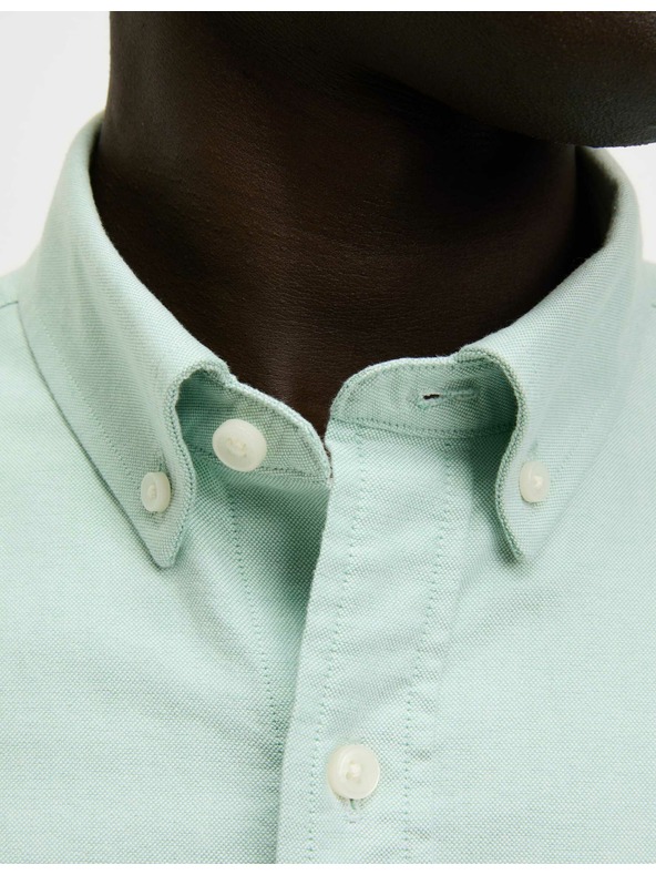 Marks & Spencer Oxford színű tiszta pamut ing The Ultimate Marks & Spencer zöld