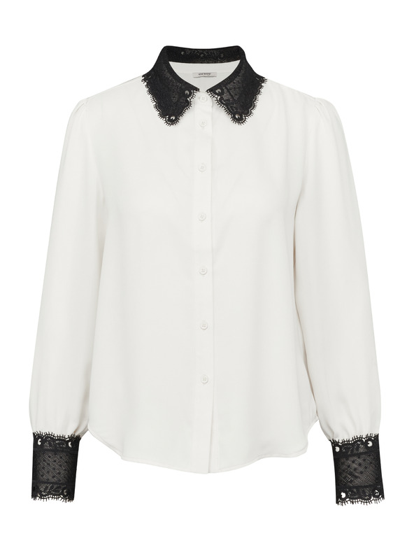 Orsay ORSAY krémszínű női ing kontrasztos gallérral